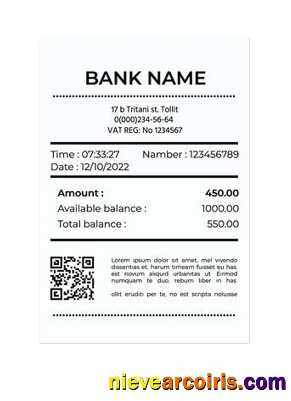 BANK receipt version 2